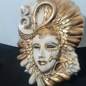 Gold and Cream Decorative Mask